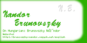 nandor brunovszky business card